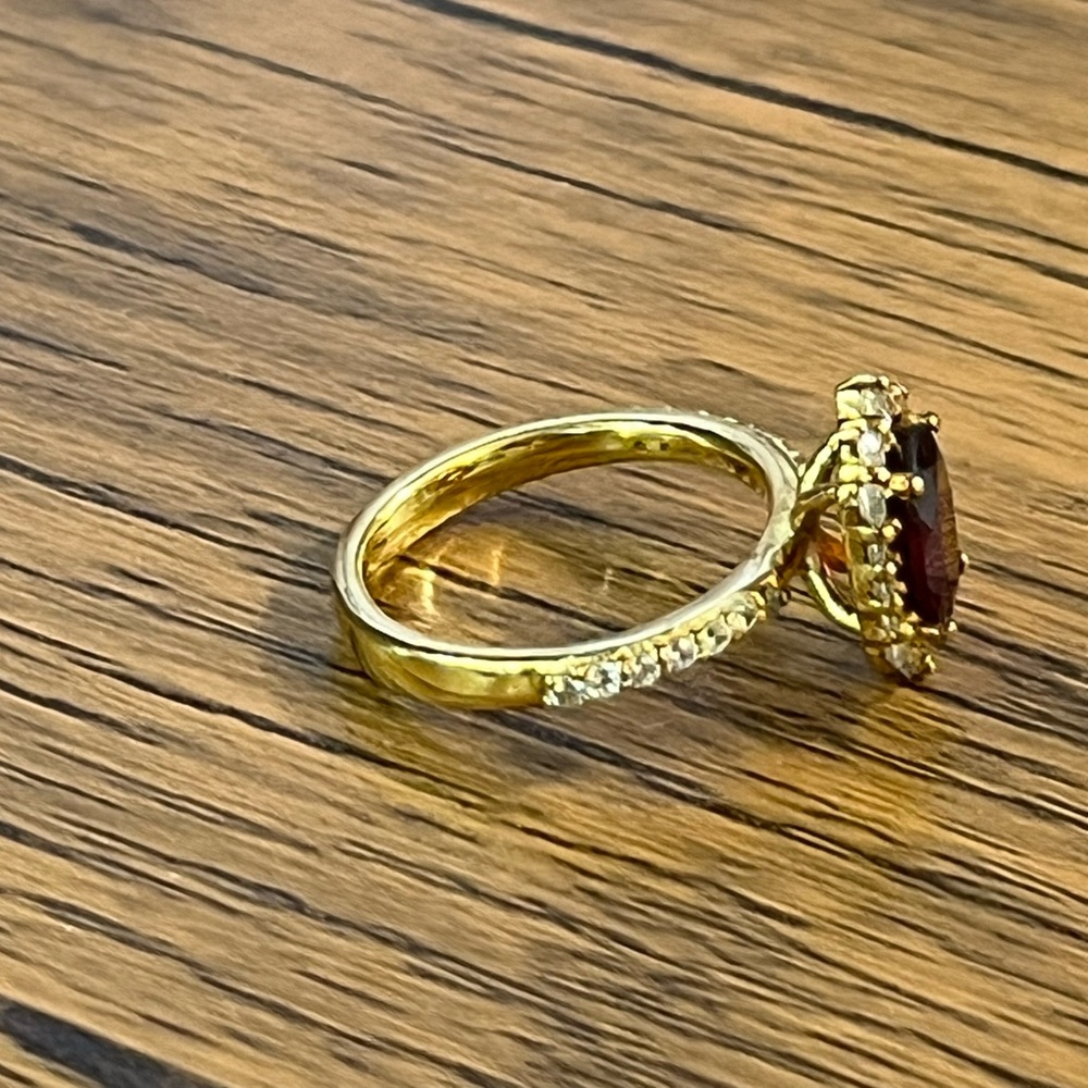 Natural Rhodolite Garnet ring - Picture 3 of 3